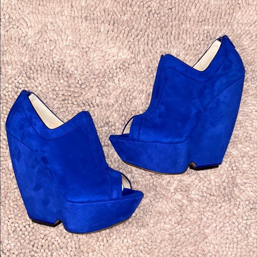 Nicholas Kirkwood Electric Blue Wedges